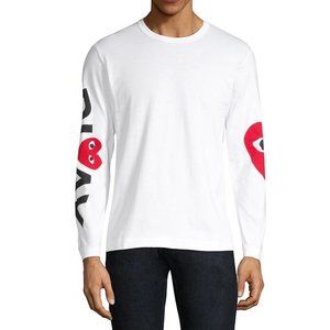 Comme des Garçons PLAY Logo Long-Sleeve Cotton Tee, L
